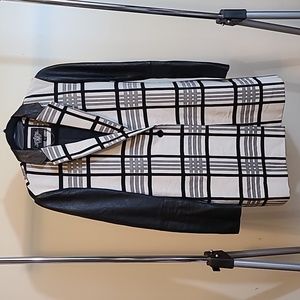 Rachel Roy Leather sleeves Jacket Coat Size XS